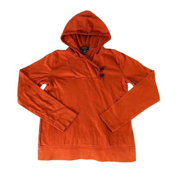 LRL Lauren Jeans Co. Burnt Orange Hooded Pullover Womens Size M - Picture 1 of 7